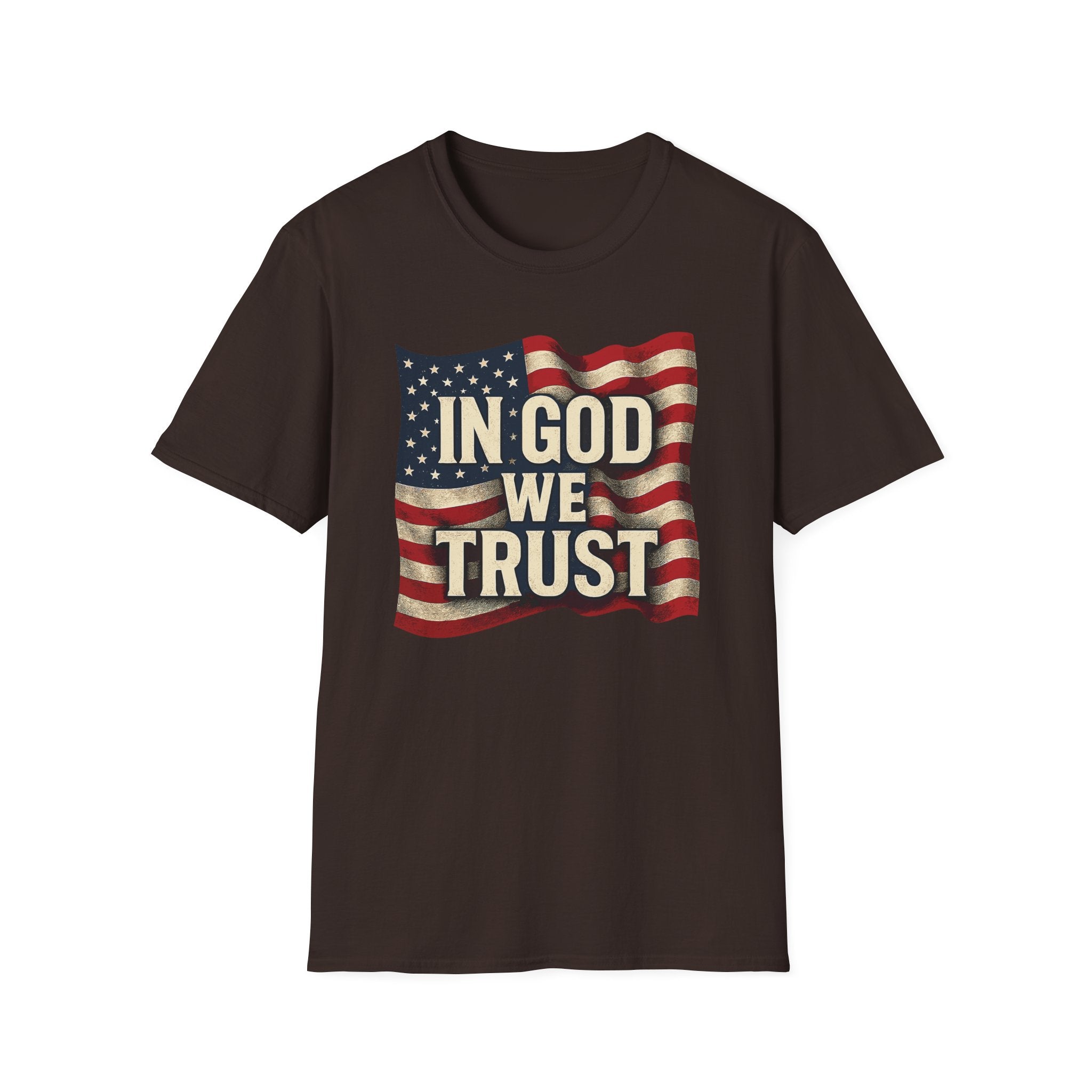 In God We Trust Patriotic Christian T-Shirt – American Flag Faith & Freedom Tee
