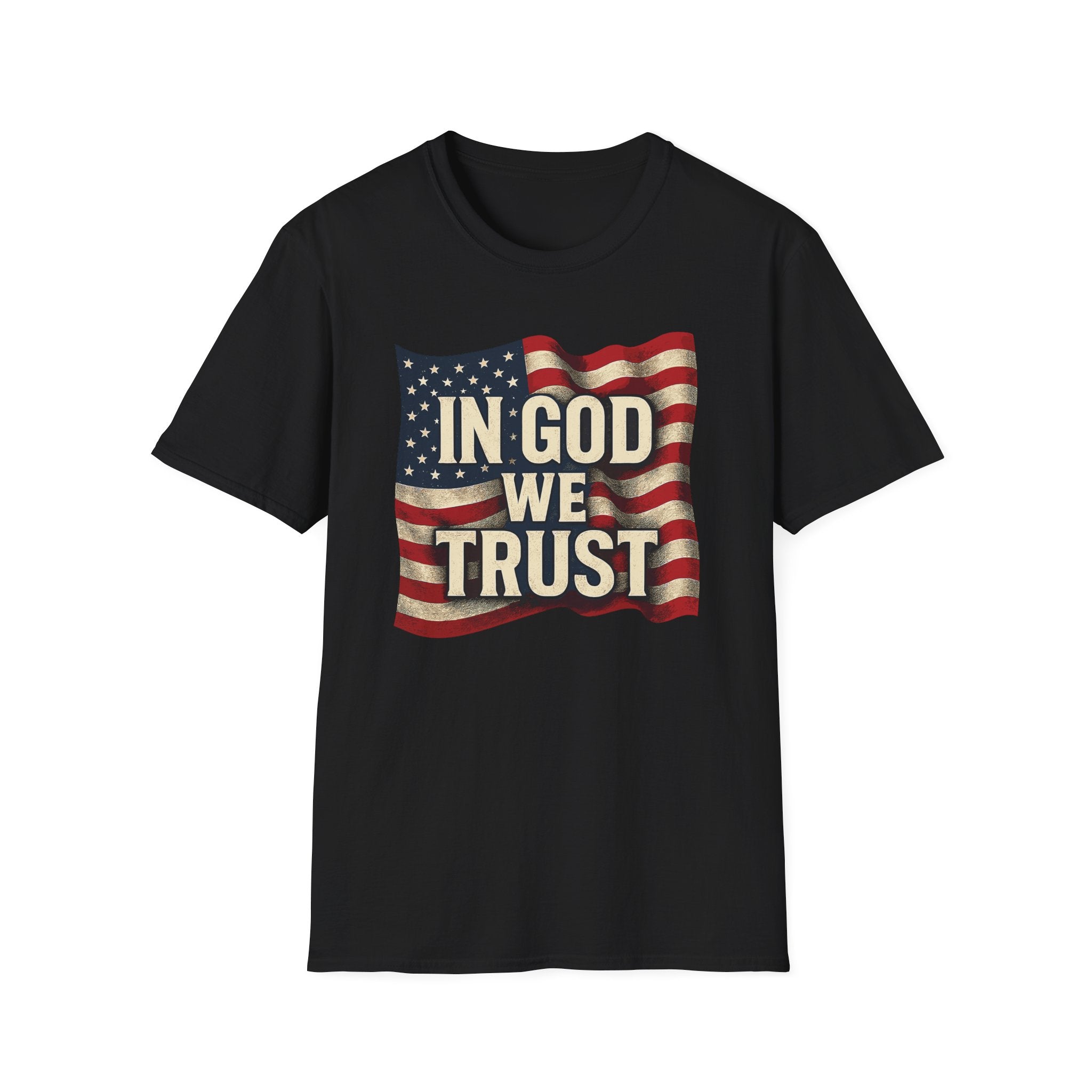 In God We Trust Patriotic Christian T-Shirt – American Flag Faith & Freedom Tee