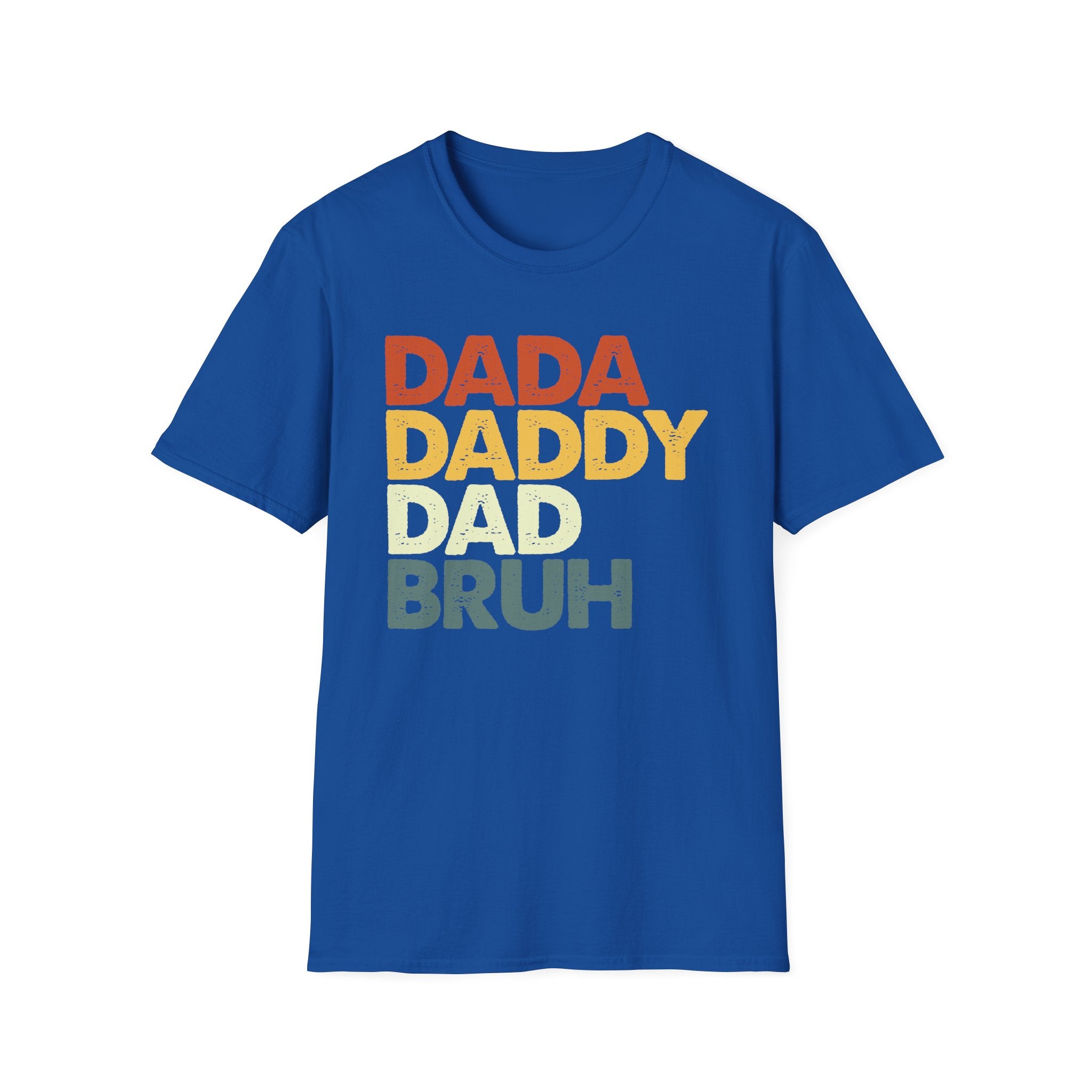 Dada Daddy Dad Bruh T-Shirt Funny Fatherhood Evolution Gift