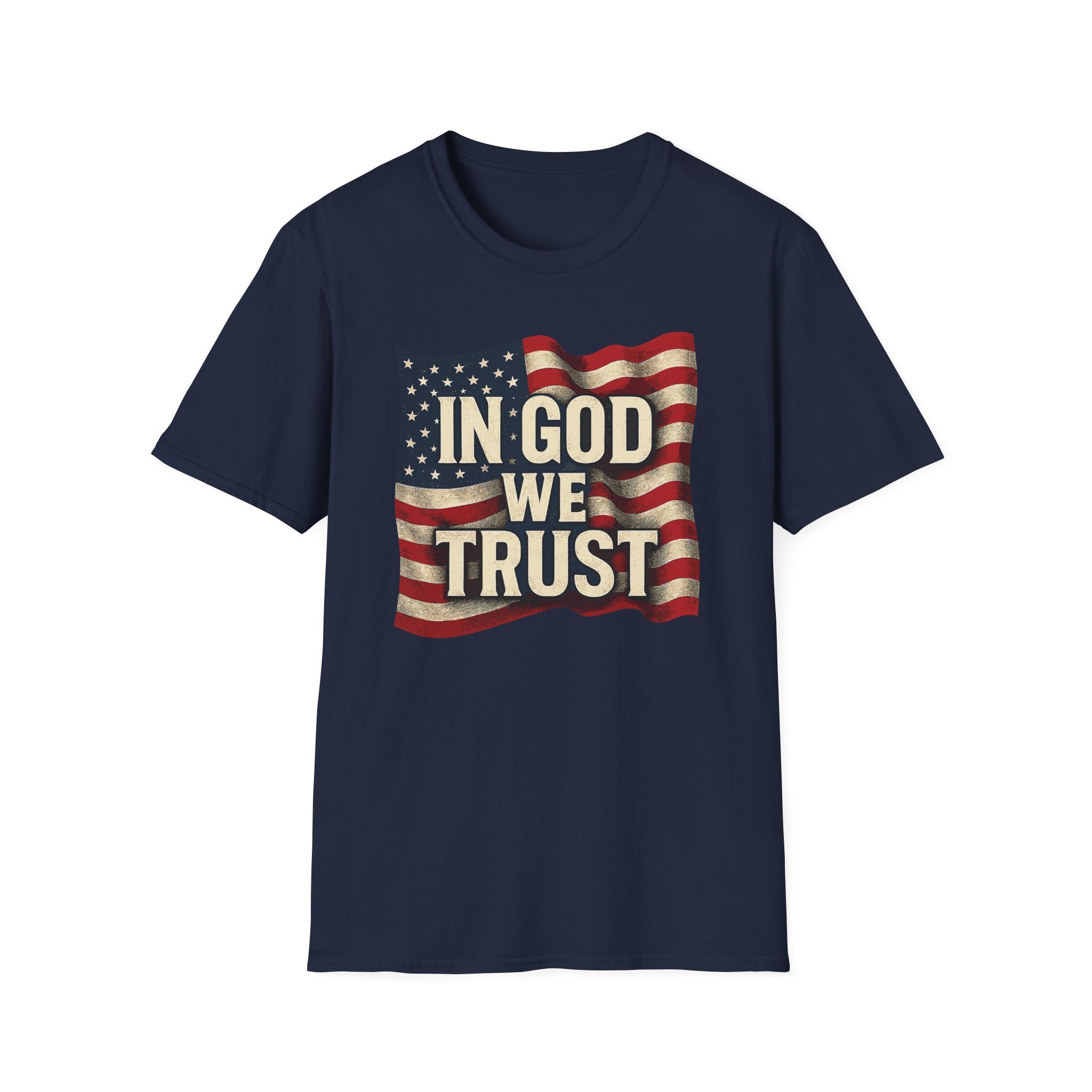 In God We Trust Patriotic Christian T-Shirt – American Flag Faith & Freedom Tee