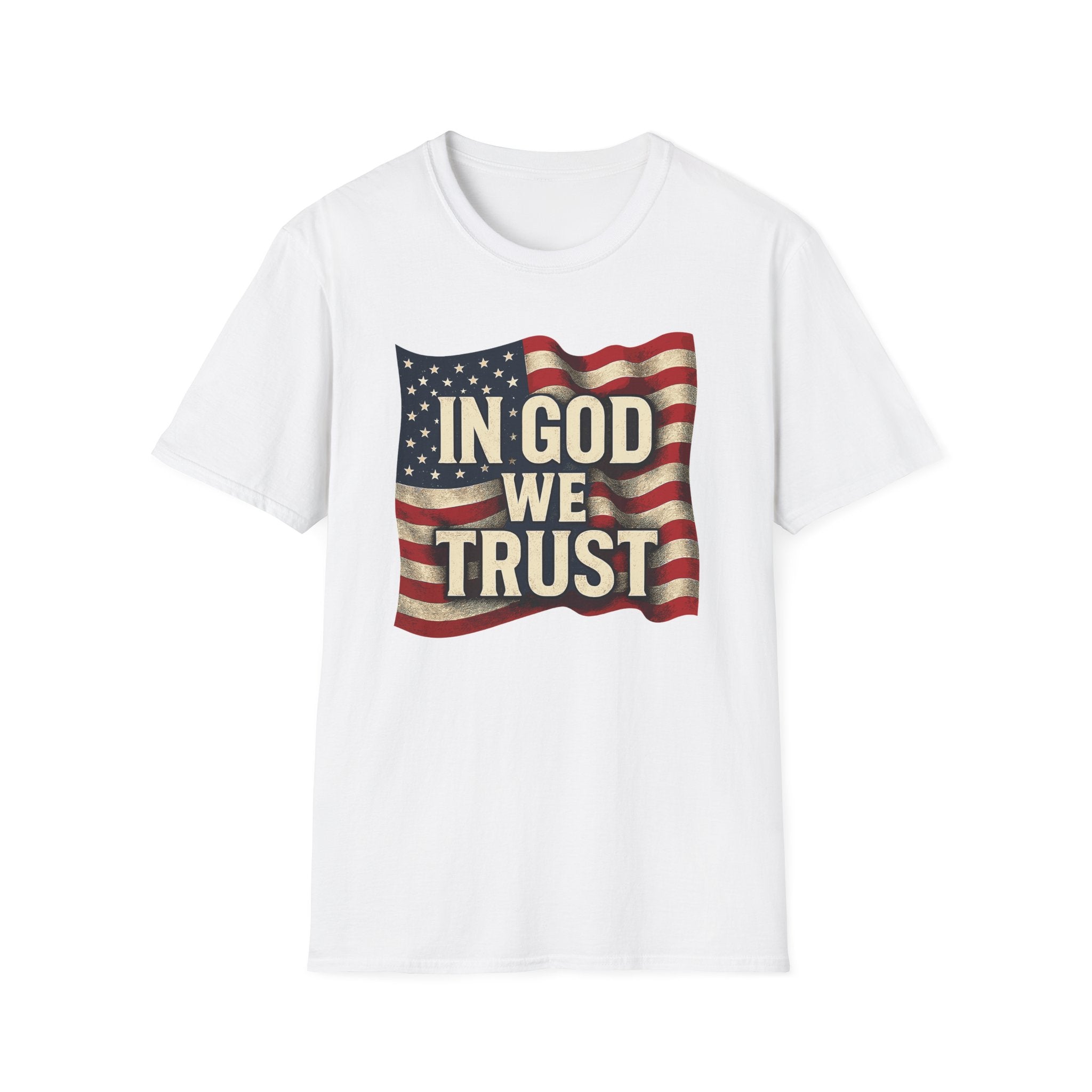 In God We Trust Patriotic Christian T-Shirt – American Flag Faith & Freedom Tee