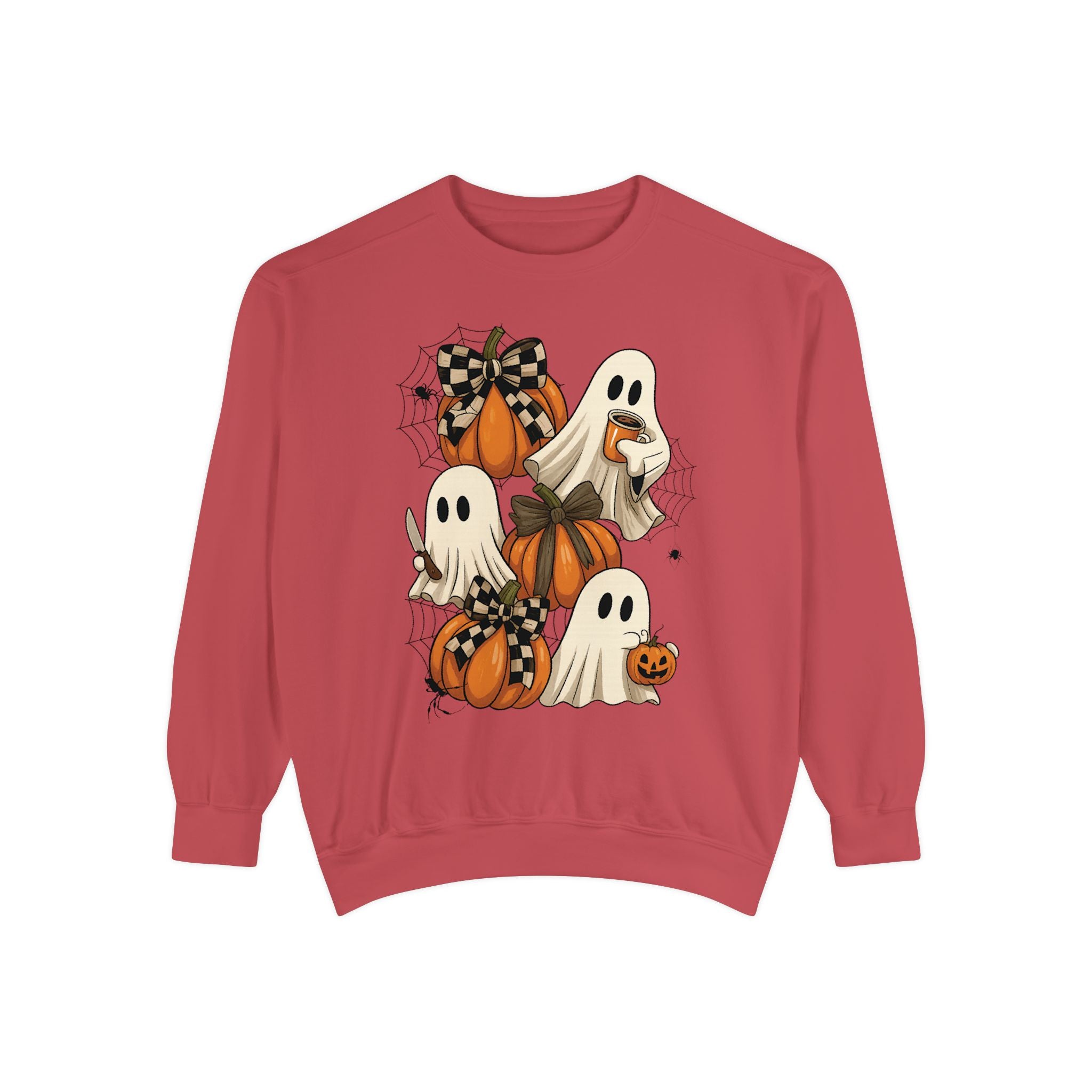Trick or Treat Ghost Sweatshirt - Fun Spooky Pumpkin Crewneck for Fall