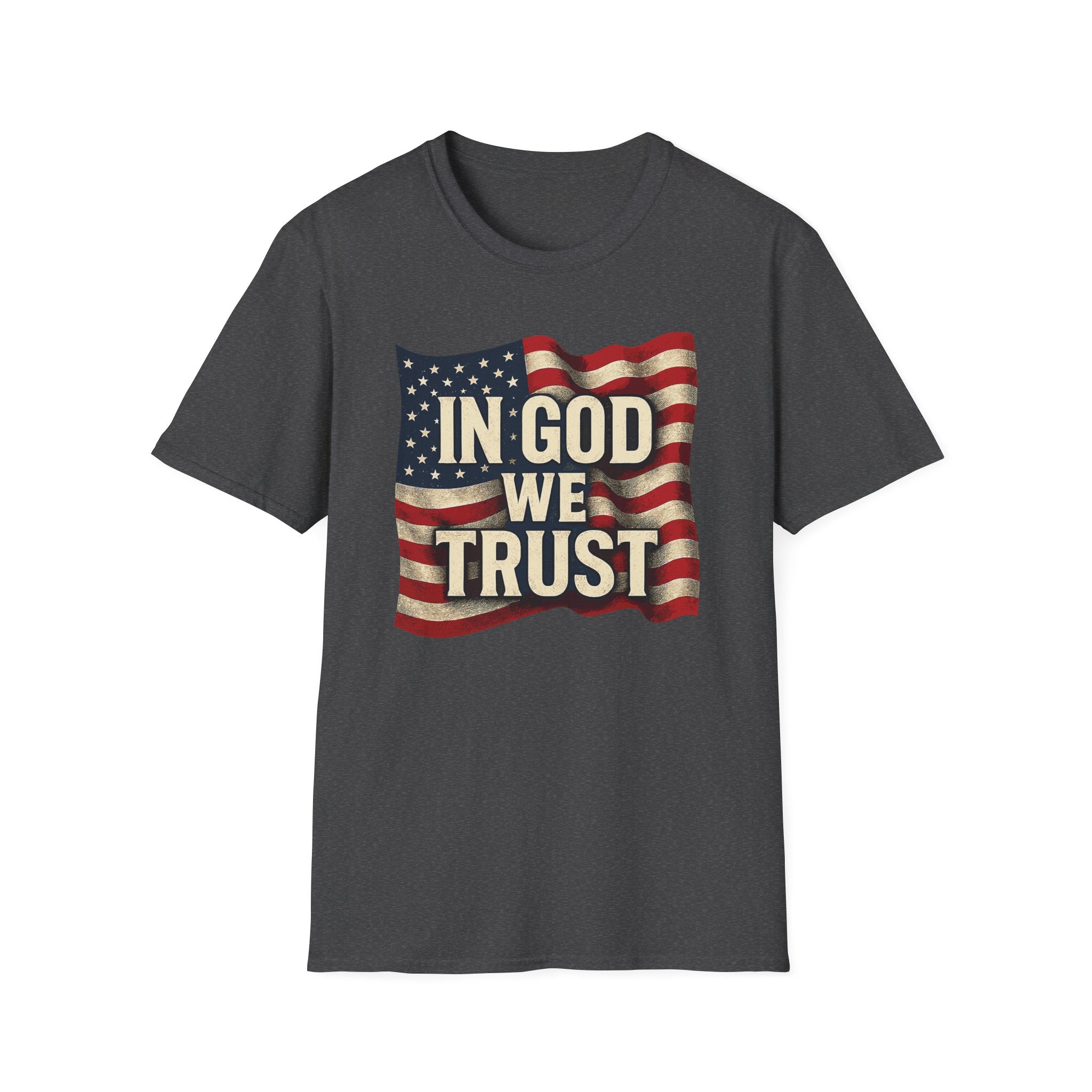 In God We Trust Patriotic Christian T-Shirt – American Flag Faith & Freedom Tee