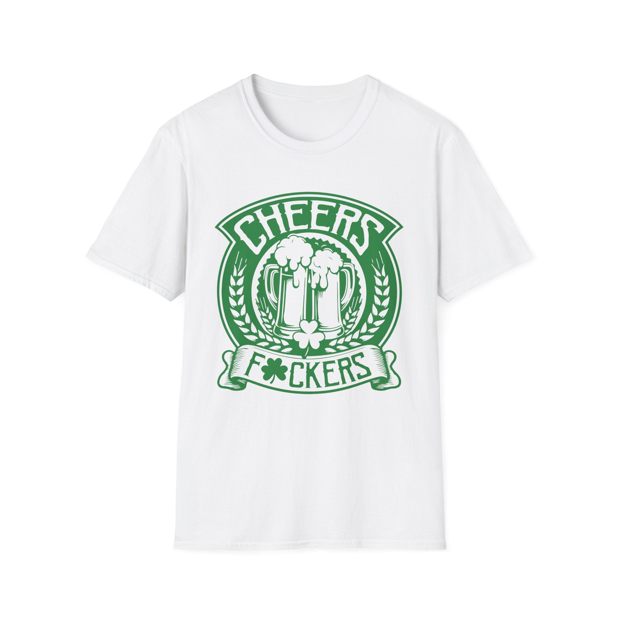 Green Cheers F*ckers Unisex T-Shirt | Fun Irish Beer Tee