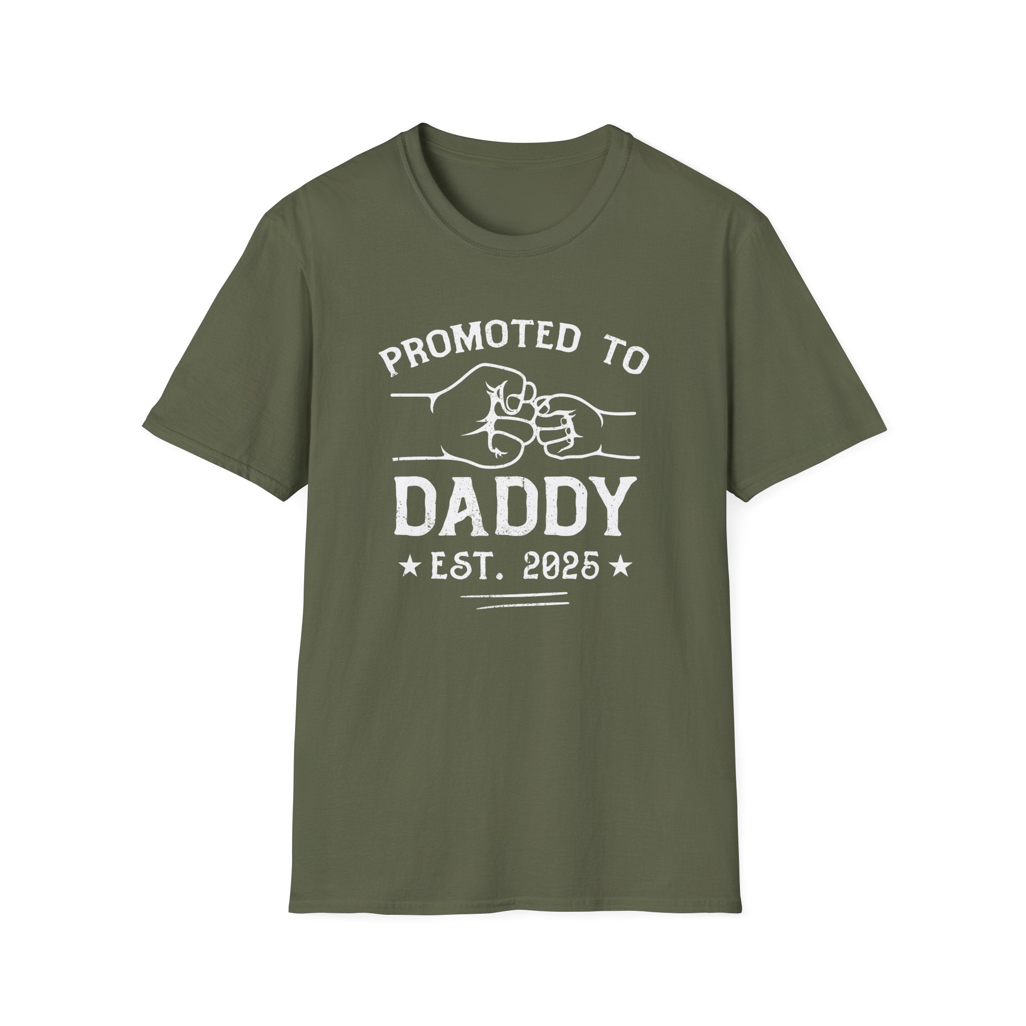 Promoted to Daddy Est 2025 T-Shirt First Time Dad Gift