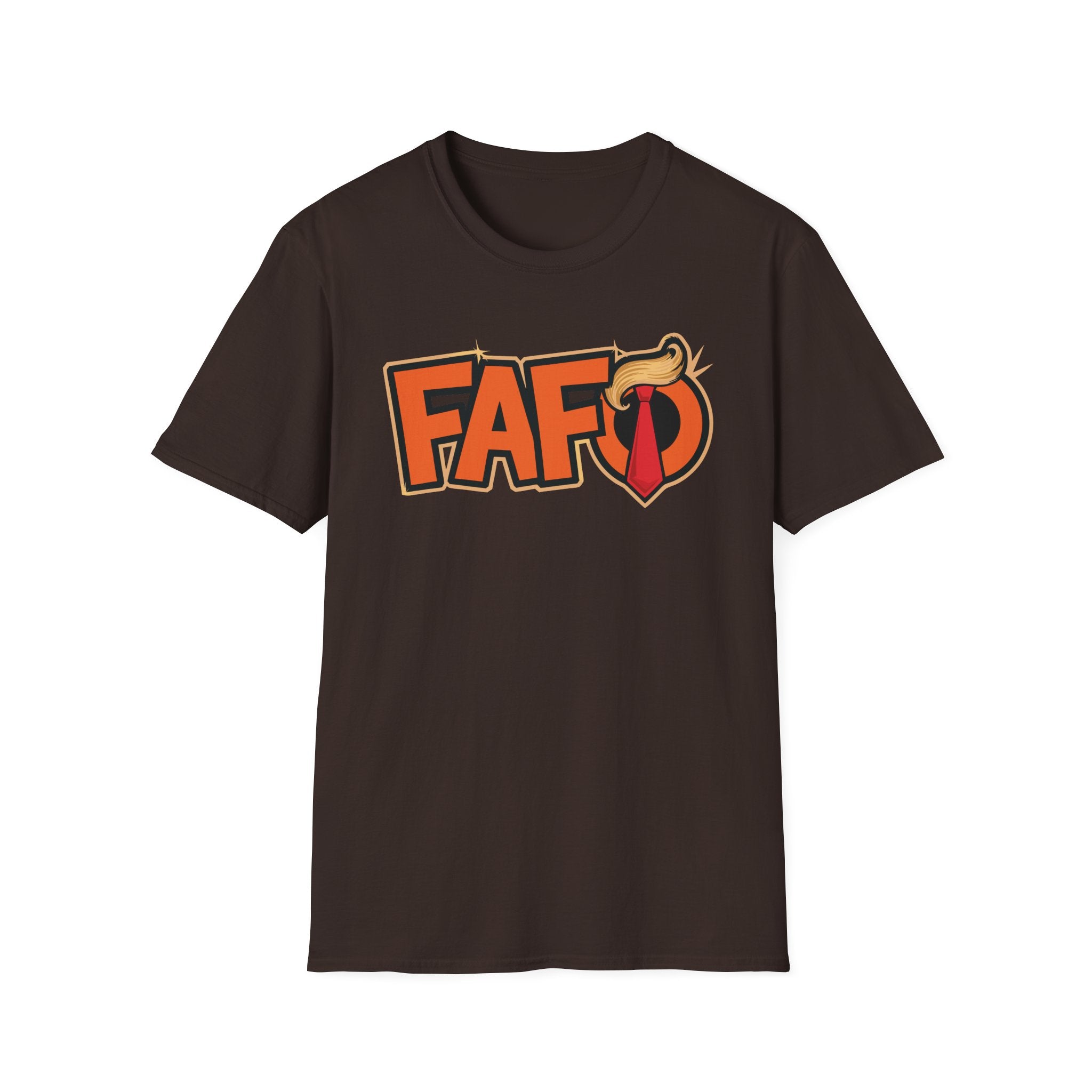 Dark Chocolate MAGA themed funny FAFO political shirt