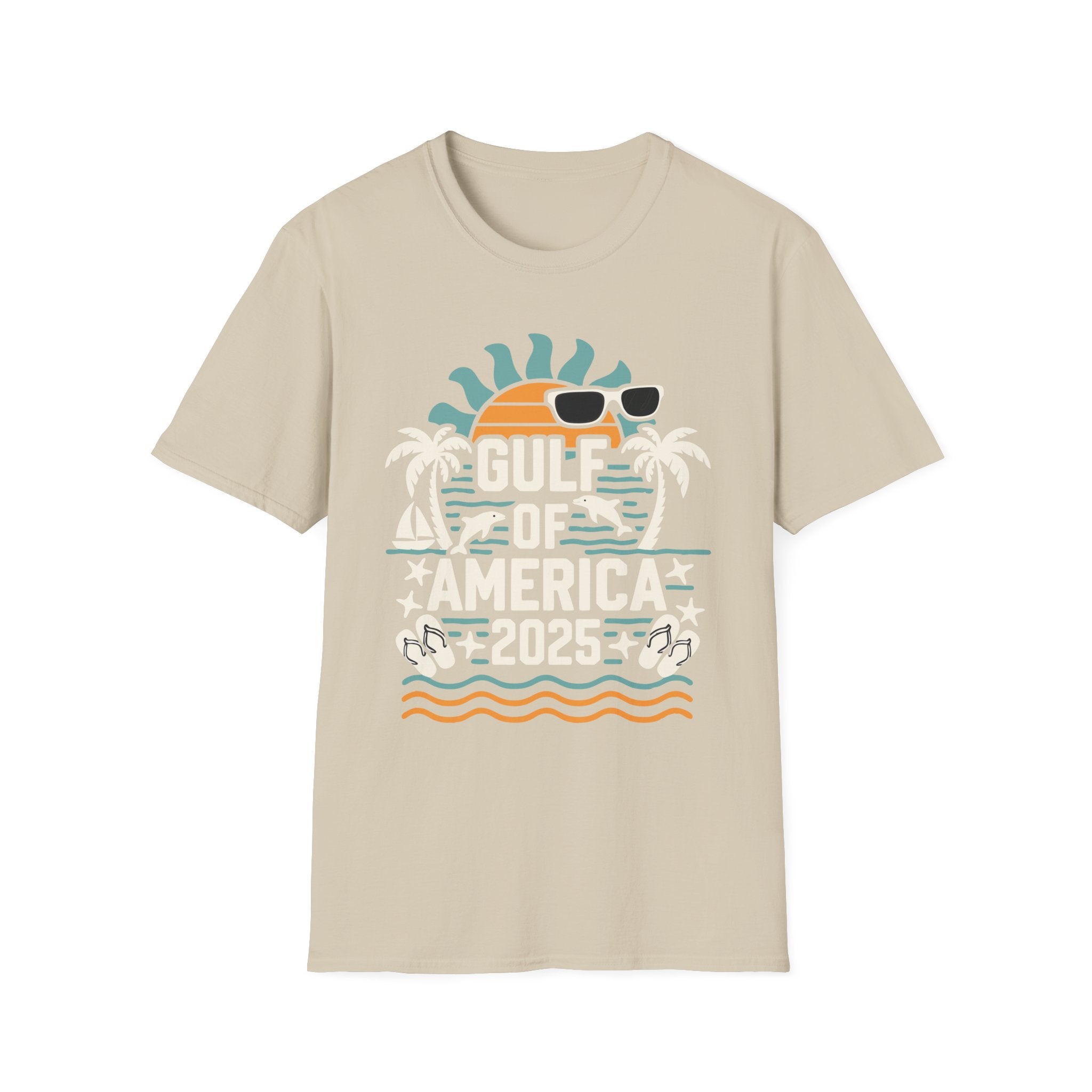 Sand Beach-themed 2025 Gulf of America patriotic tee