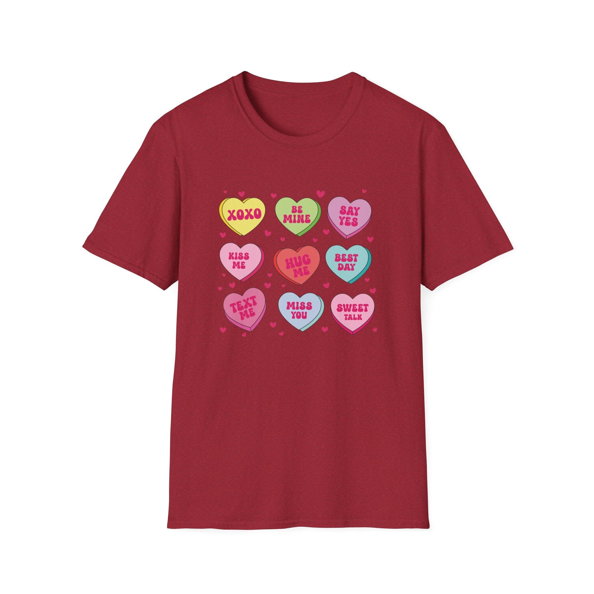 Conversation Hearts Unisex T-Shirt | Fun and Colorful Valentine’s Day Tee - KoolKustoms