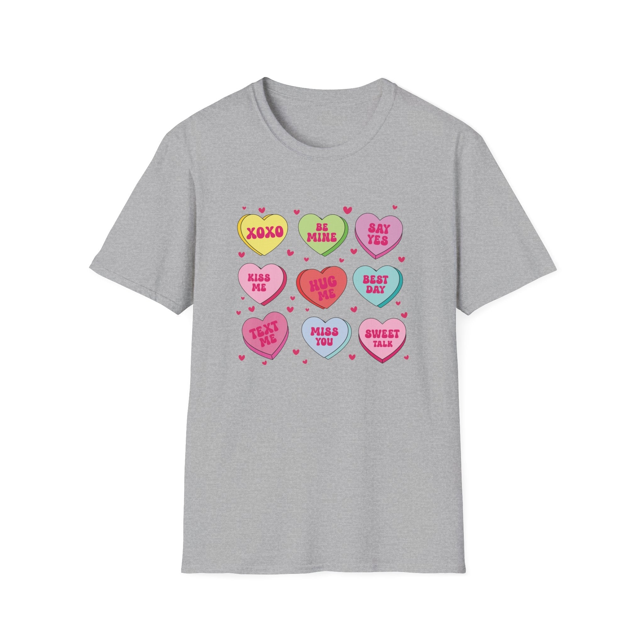 Conversation Hearts Unisex T-Shirt | Fun and Colorful Valentine’s Day Tee - KoolKustoms