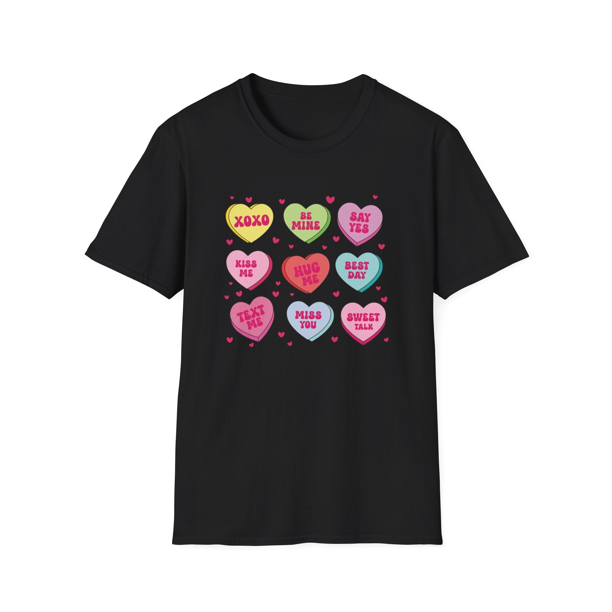 Conversation Hearts Unisex T-Shirt | Fun and Colorful Valentine’s Day Tee - KoolKustoms