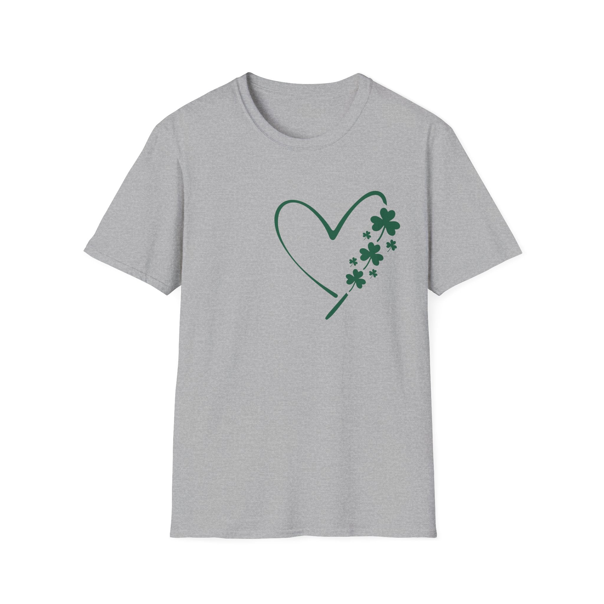 Heart and Shamrock Unisex T-Shirt | Elegant St. Patrick’s Day Tee - KoolKustoms