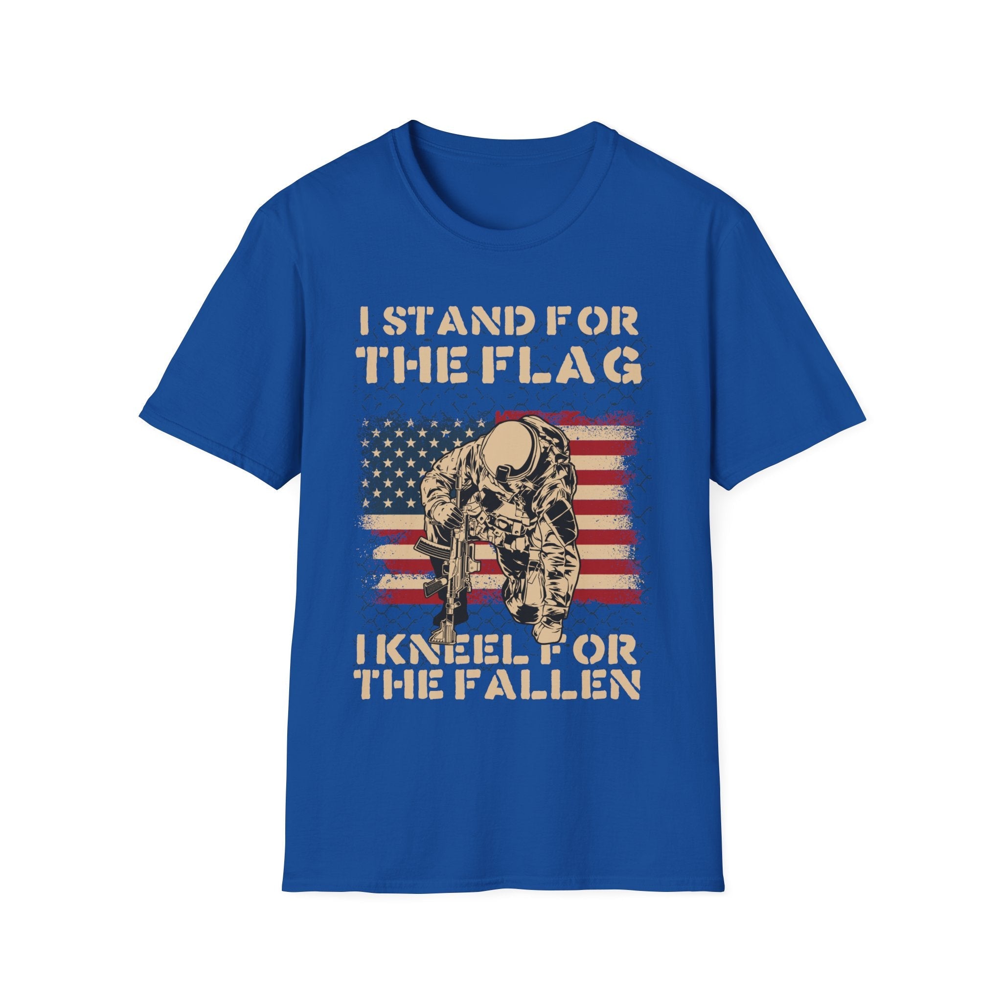 I Stand for the Flag I Kneel for the Fallen Patriotic Military Shirt - KoolKustoms