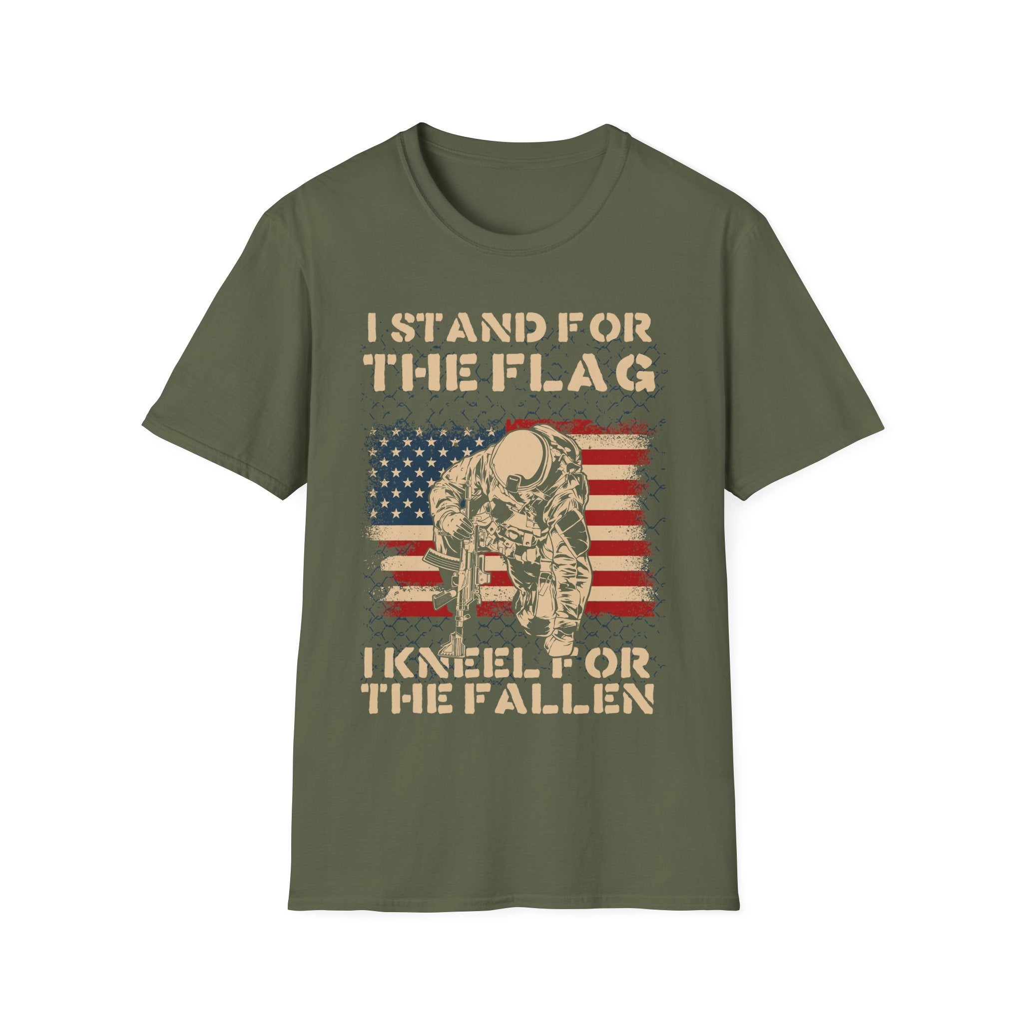 I Stand for the Flag I Kneel for the Fallen Patriotic Veteran Shirt - KoolKustoms