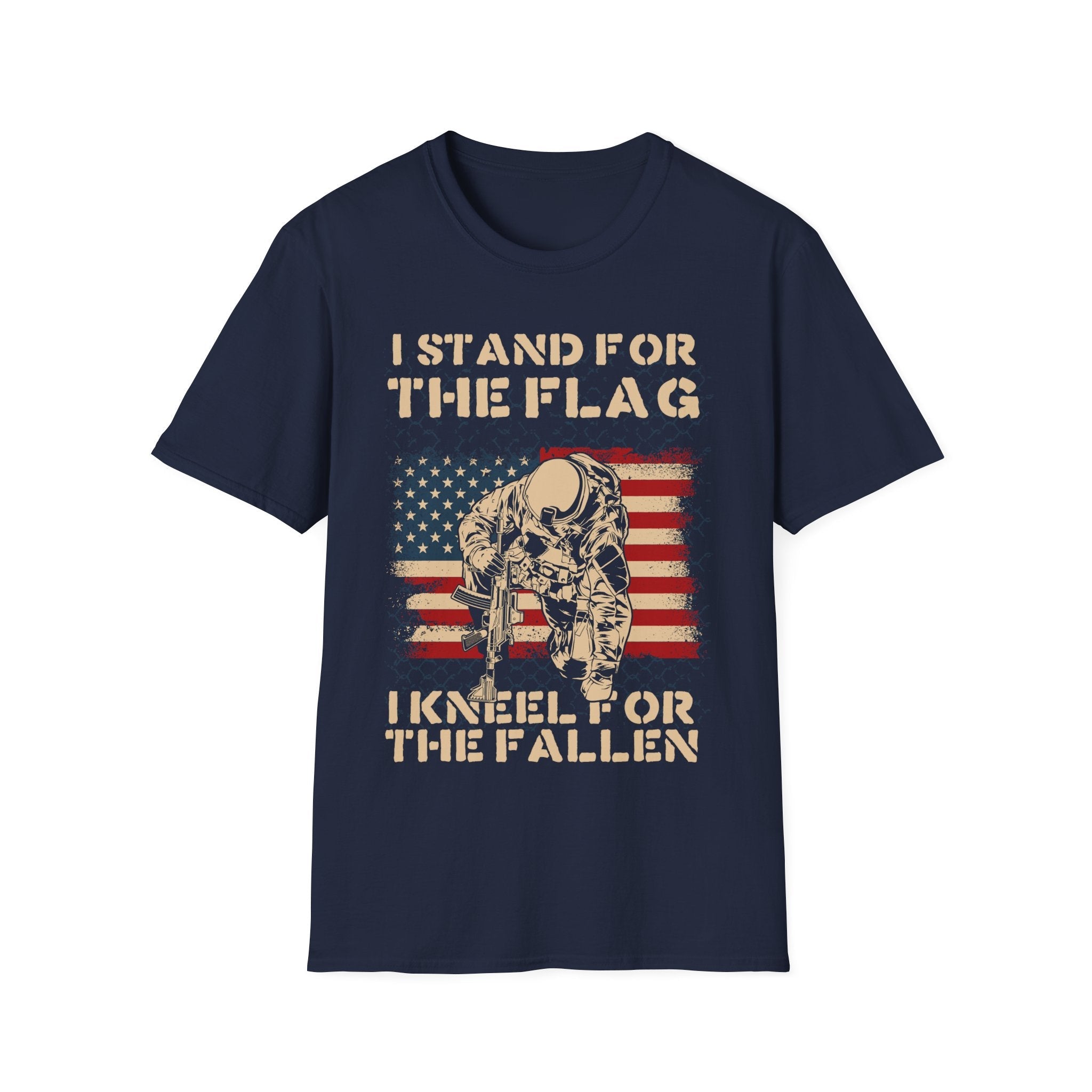 I Stand for the Flag I Kneel for the Fallen Patriotic Veteran Shirt - KoolKustoms
