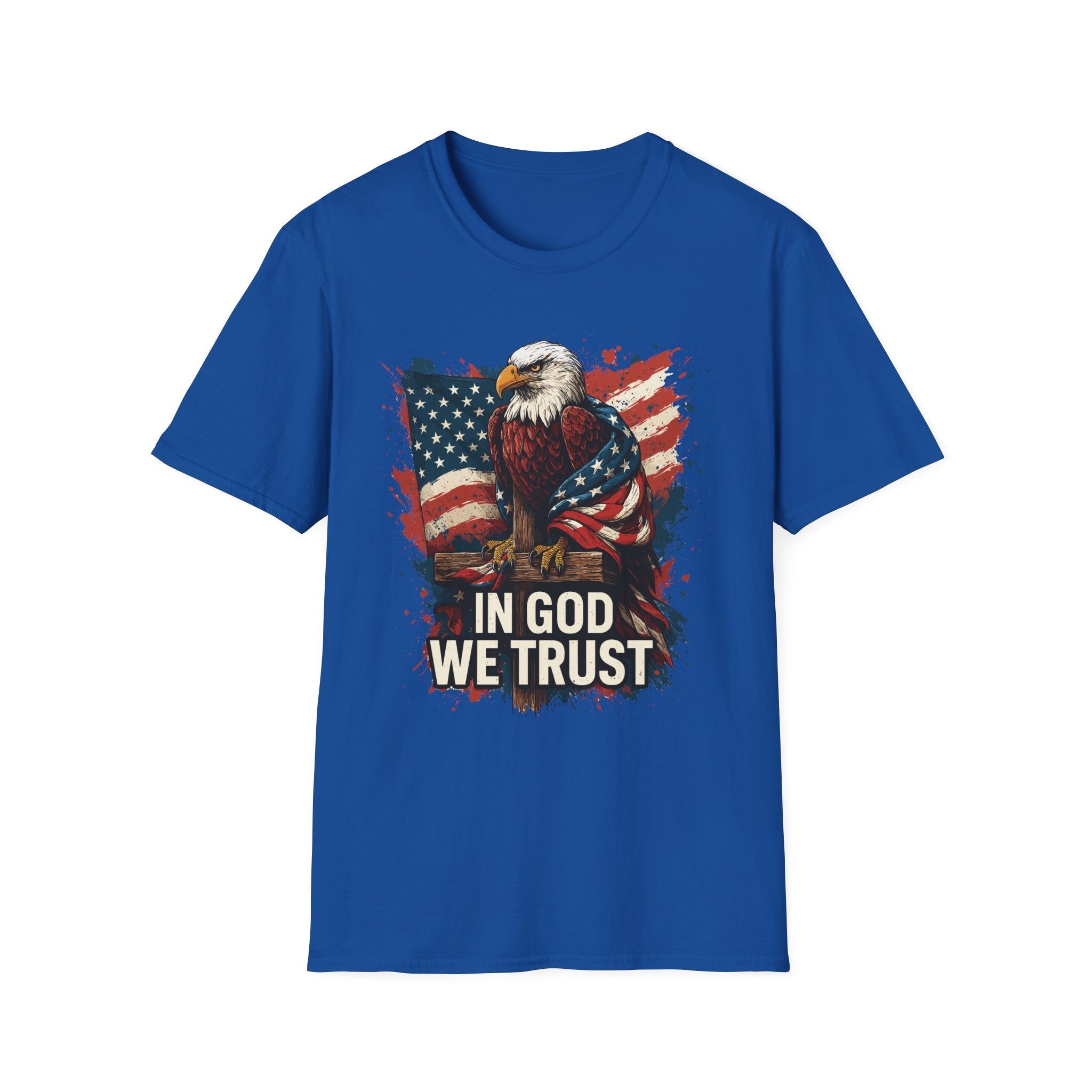 In God We Trust Bald Eagle T-Shirt – Patriotic Christian Flag Shirt - KoolKustoms