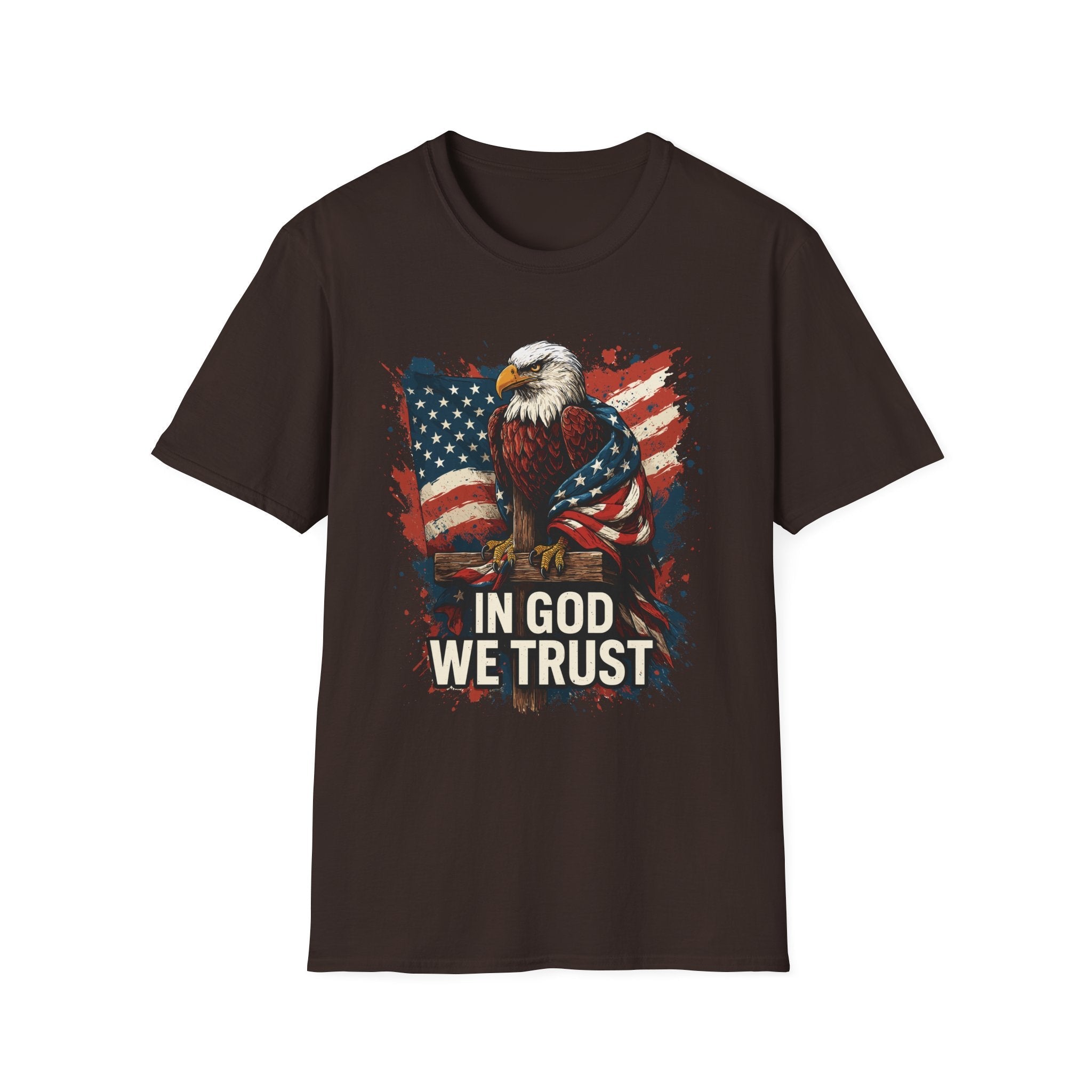 In God We Trust Bald Eagle T-Shirt – Patriotic Christian Flag Shirt - KoolKustoms