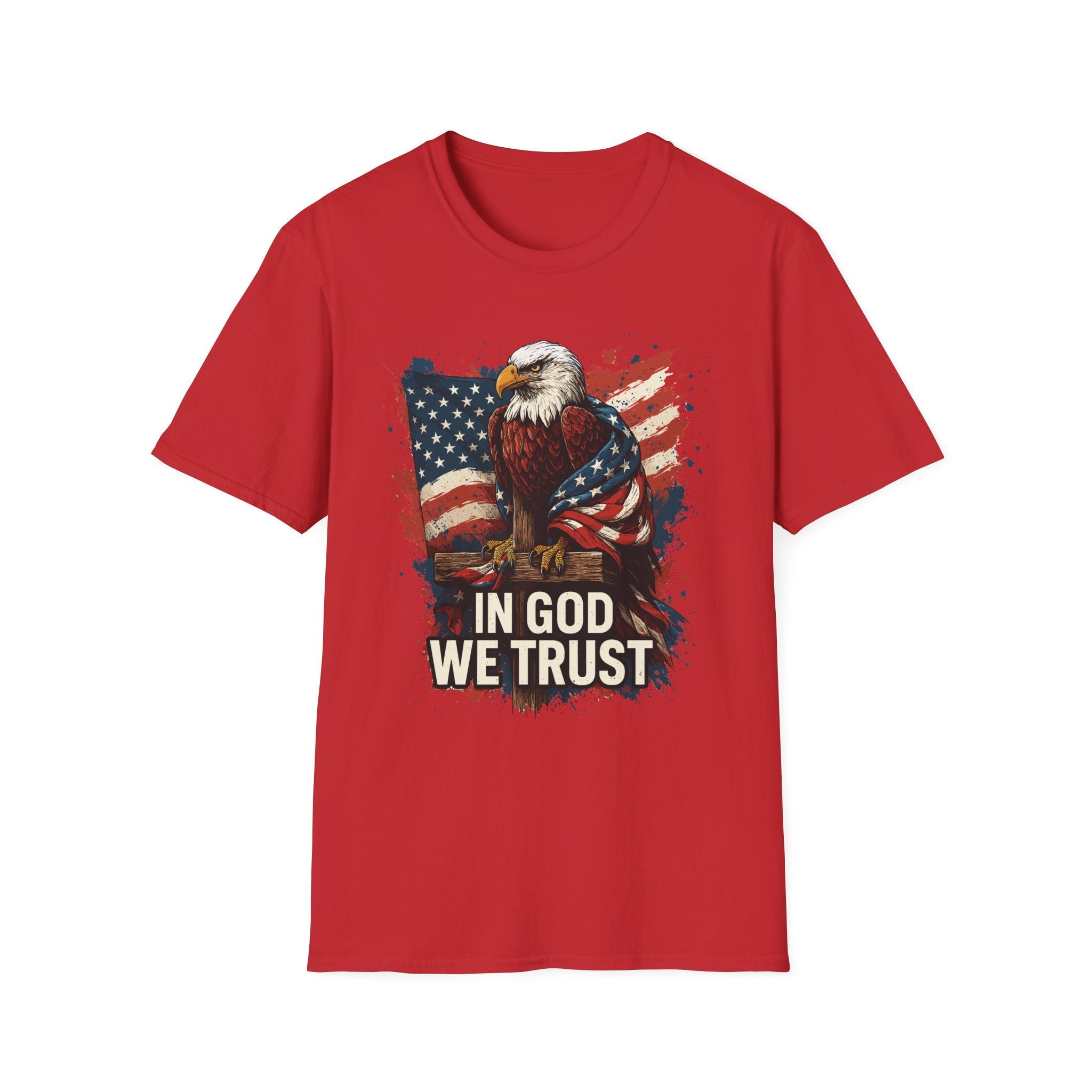 In God We Trust Bald Eagle T-Shirt – Patriotic Christian Flag Shirt - KoolKustoms