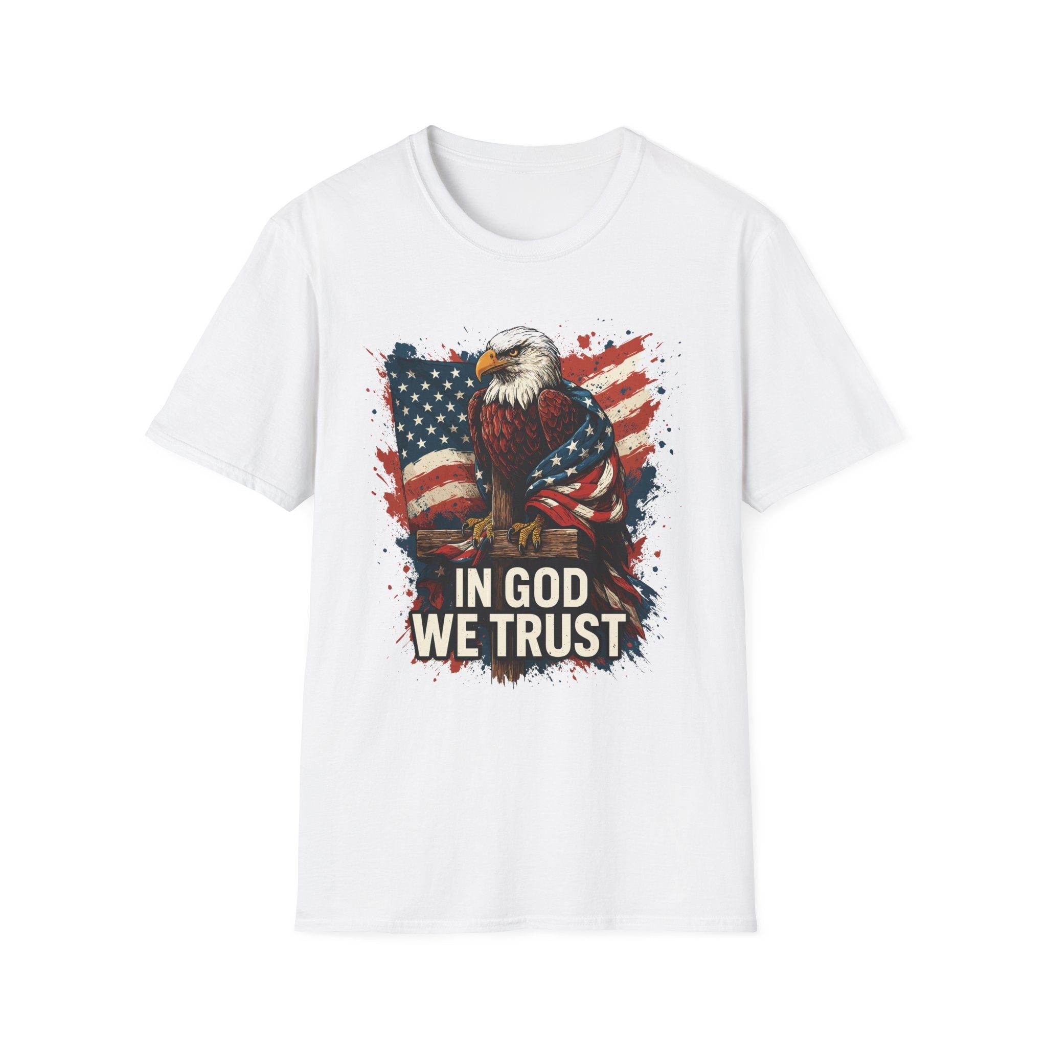 In God We Trust Bald Eagle T-Shirt – Patriotic Christian Flag Shirt - KoolKustoms