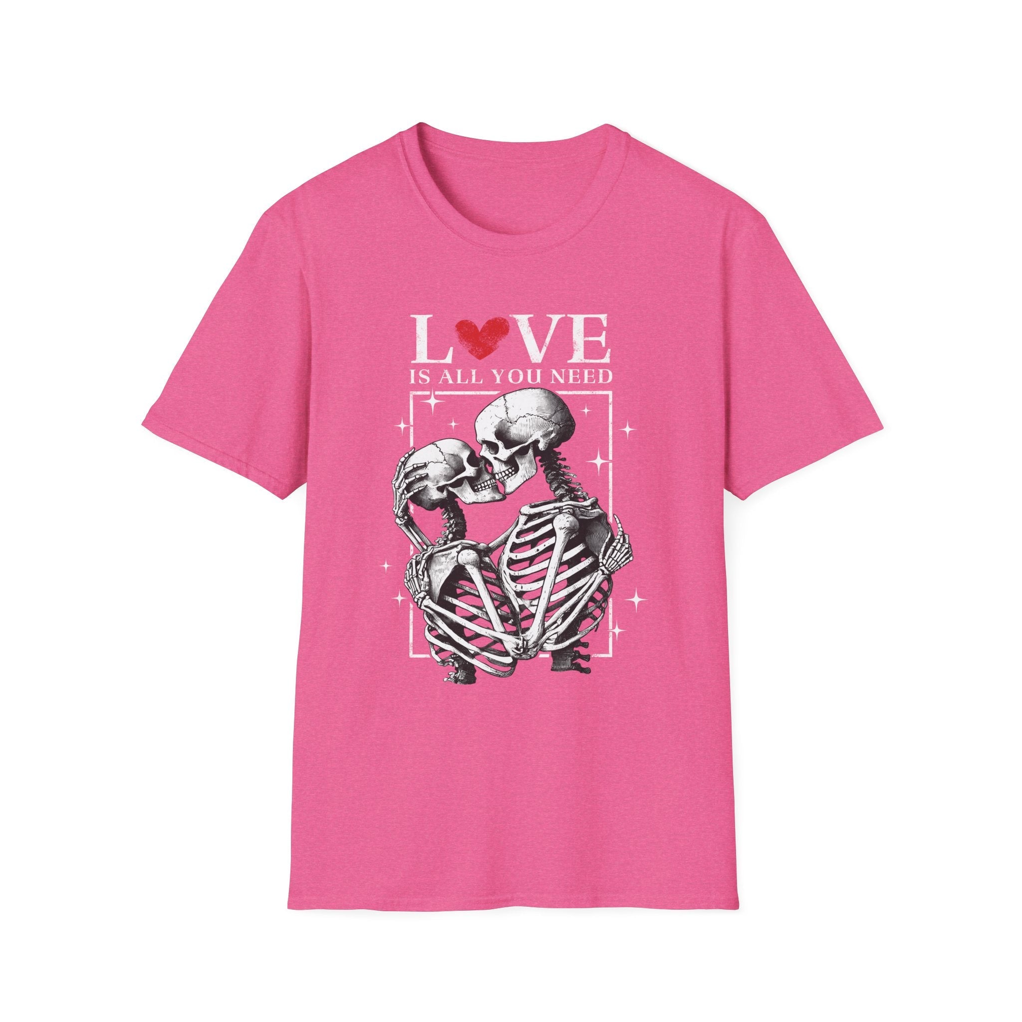 Love Is All You Need Unisex T-Shirt | Romantic Skeleton Design - KoolKustoms