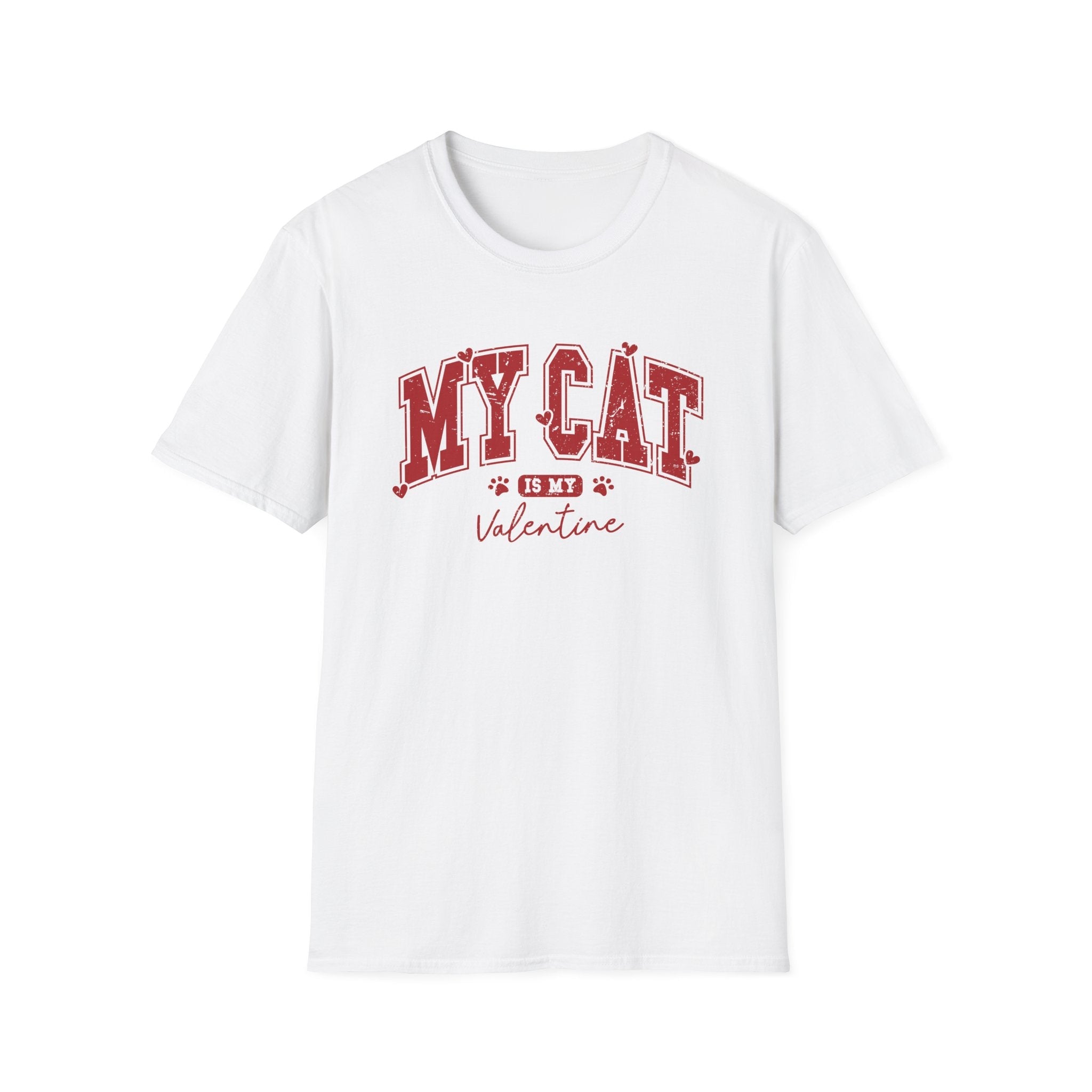 My Cat is My Valentine Unisex T-Shirt | Cute Pet Lover Valentine’s Gift - KoolKustoms