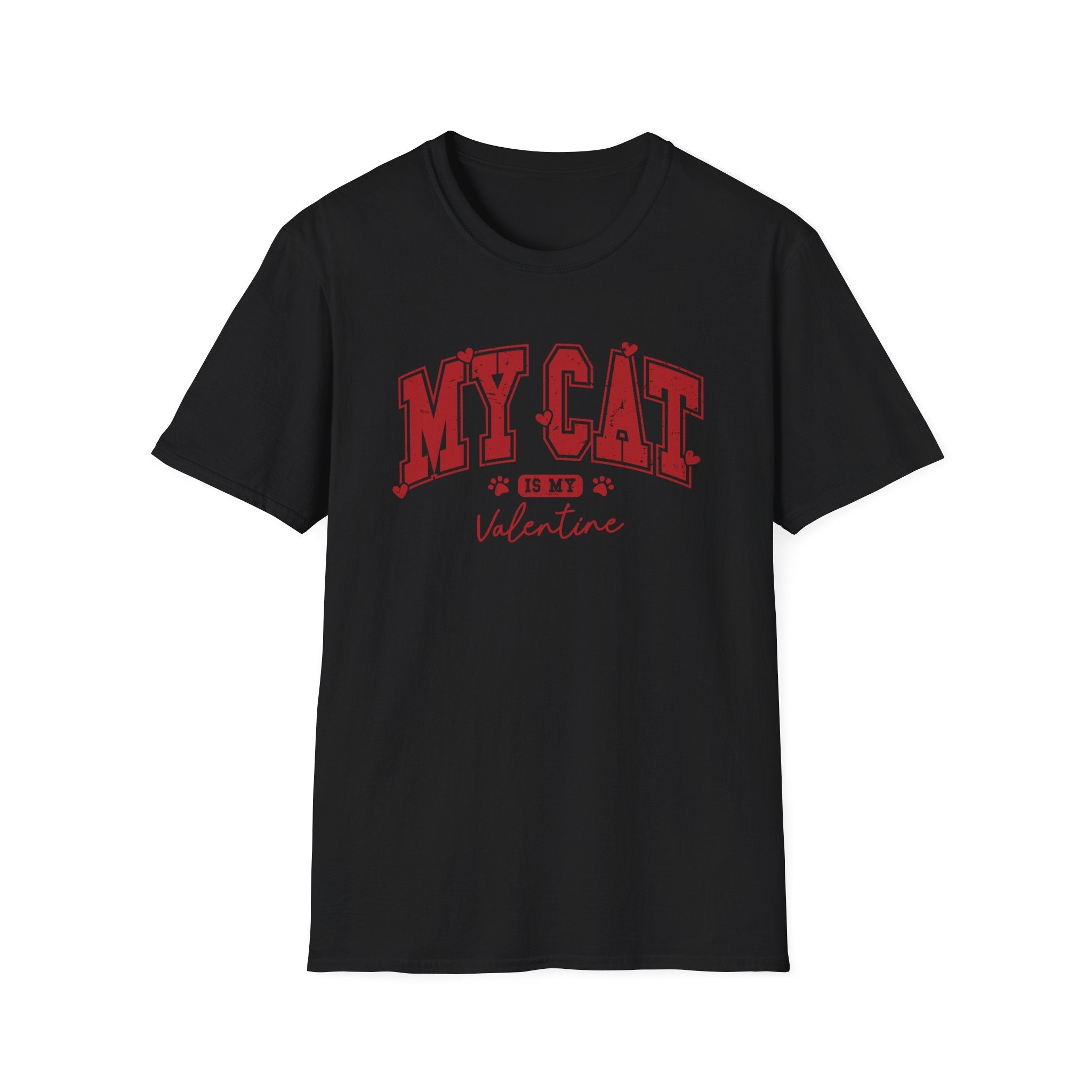 My Cat is My Valentine Unisex T-Shirt | Cute Pet Lover Valentine’s Gift - KoolKustoms
