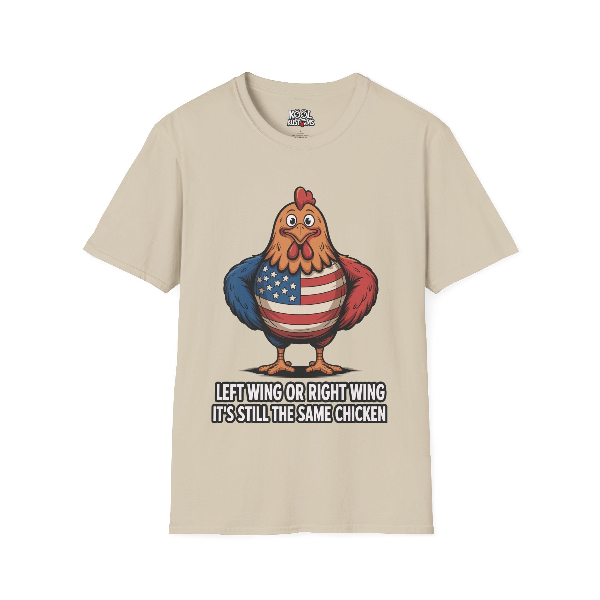 Patriotic American T Shirt - Funny Chicken Political Satire Tee - KoolKustoms