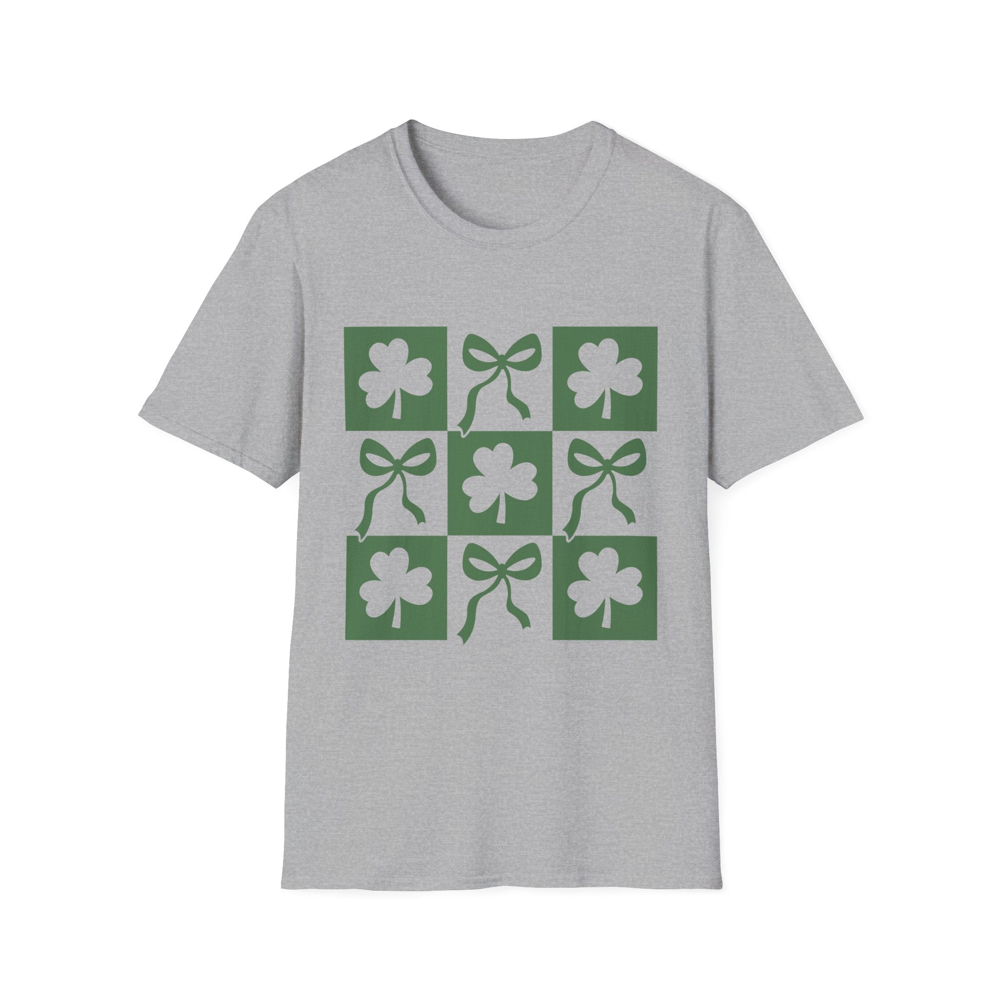 Shamrock and Bow Unisex T-Shirt | Stylish St. Patrick’s Day Tee - KoolKustoms