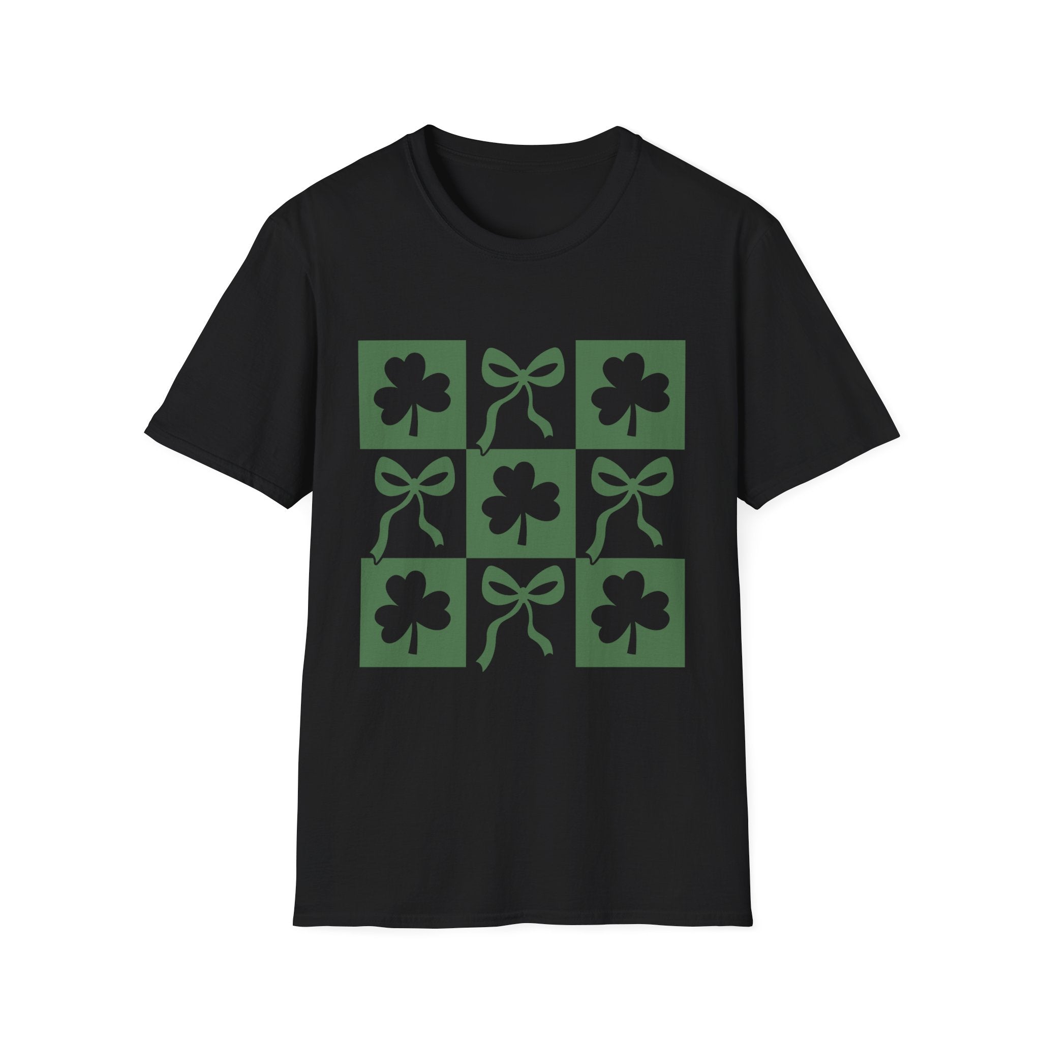 Shamrock and Bow Unisex T-Shirt | Stylish St. Patrick’s Day Tee - KoolKustoms