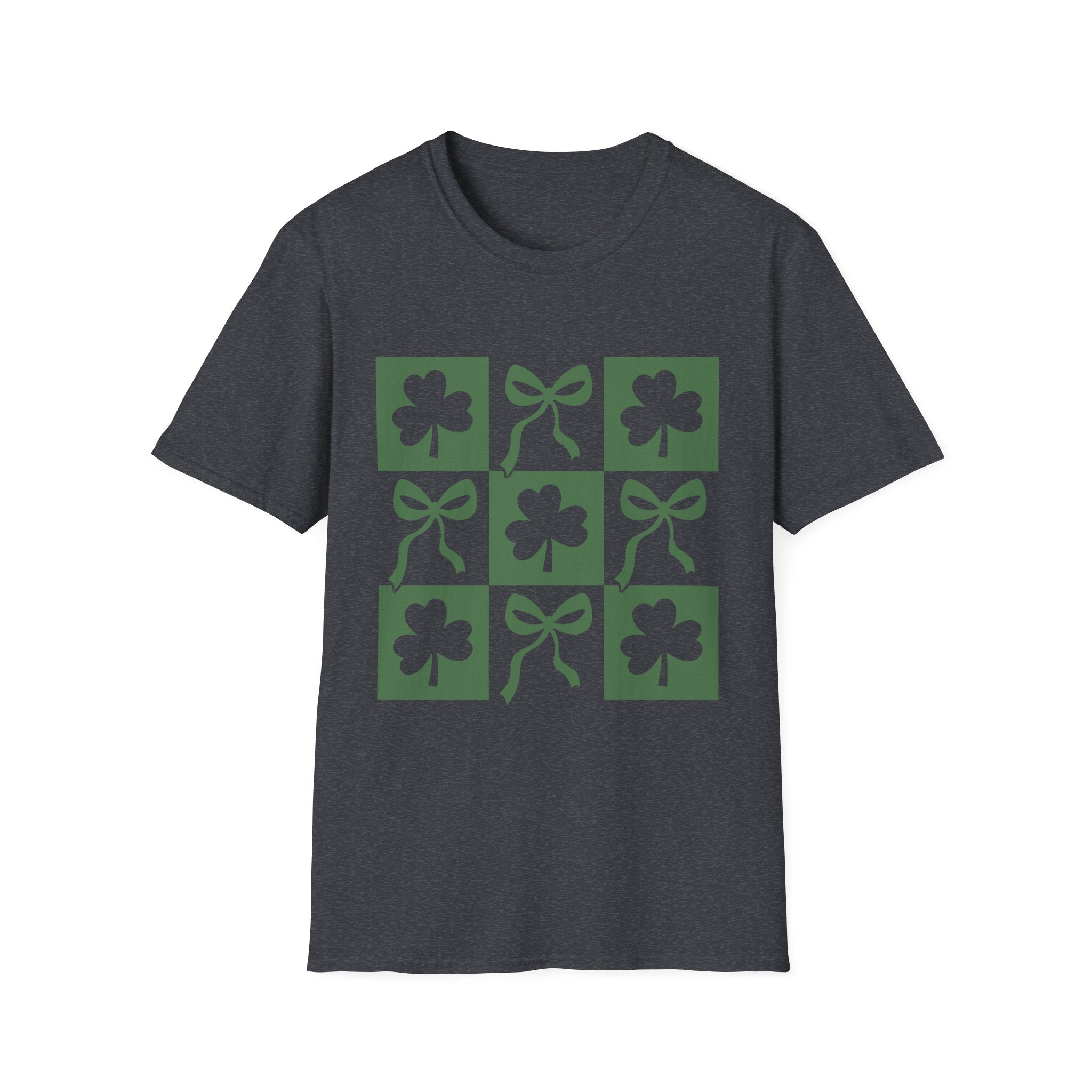 Shamrock and Bow Unisex T-Shirt | Stylish St. Patrick’s Day Tee - KoolKustoms