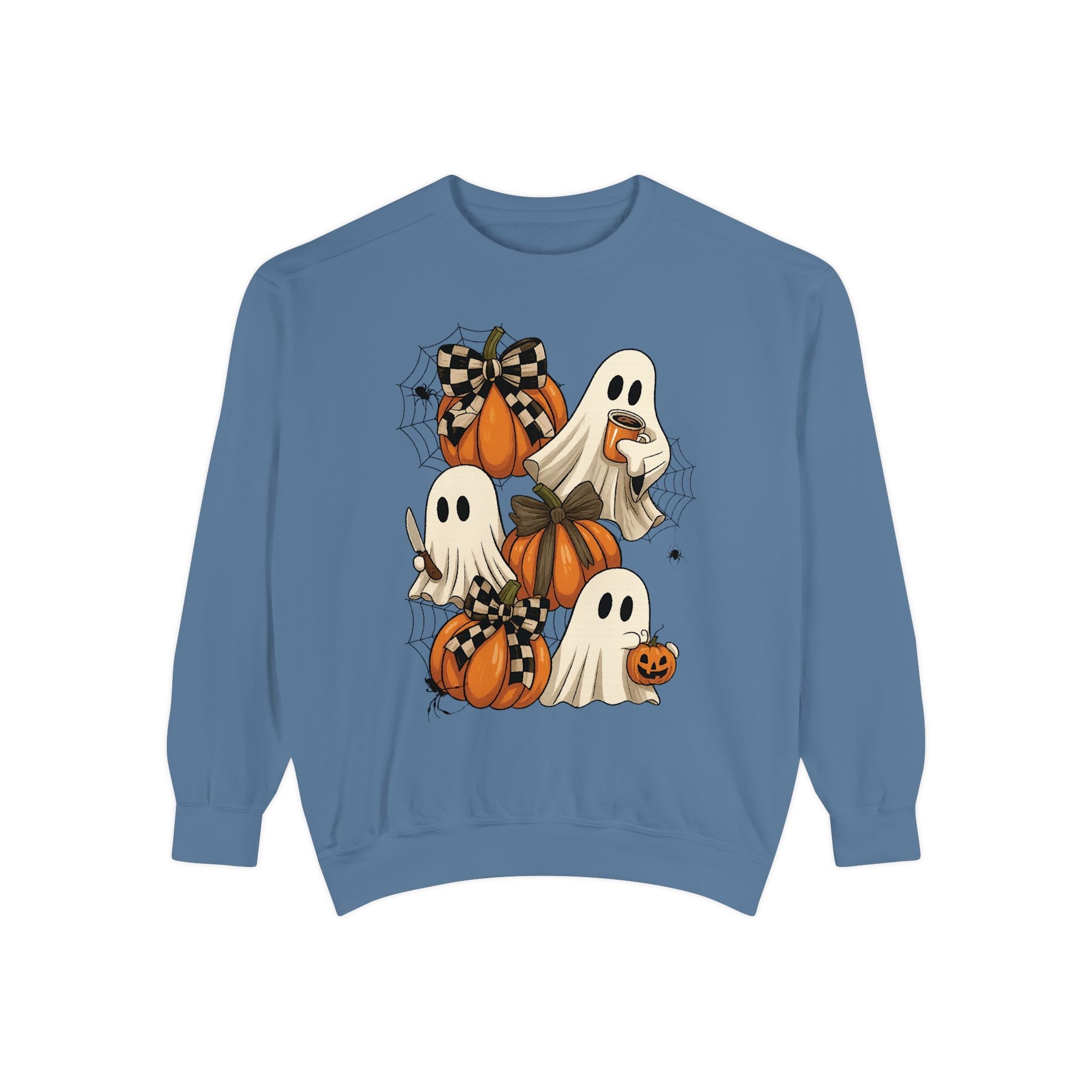 Trick or Treat Ghost Sweatshirt - Fun Spooky Pumpkin Crewneck for Fall - KoolKustoms