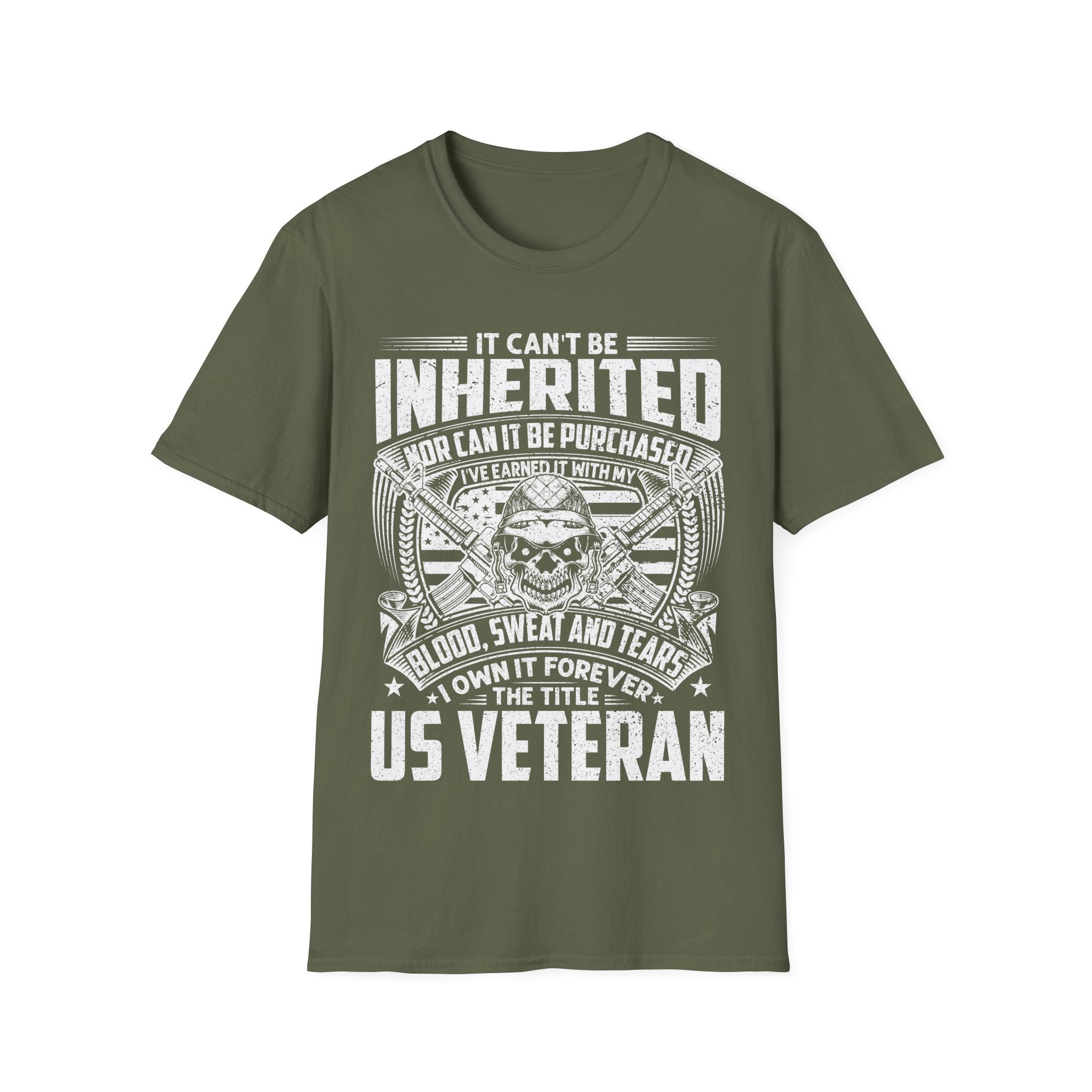 US Veteran I Earned the Title Shirt Blood Sweat and Tears Military Tee - KoolKustoms