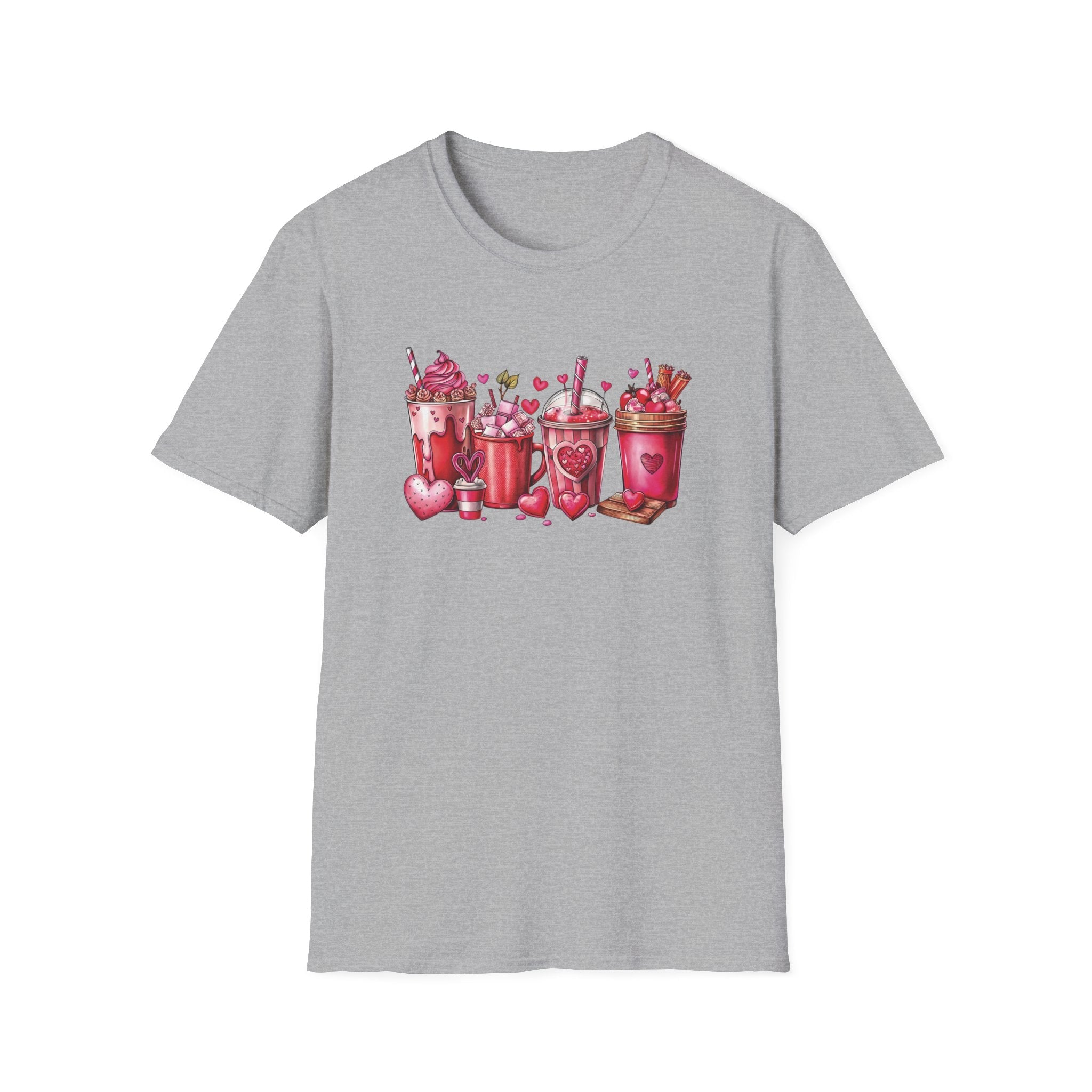 Valentine’s Day Drinks Unisex T-Shirt | Cute and Festive Apparel - KoolKustoms